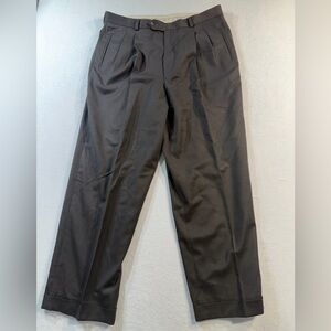 Vintage Giorgio Armani Pleat-Front Wool Trousers, Size 36